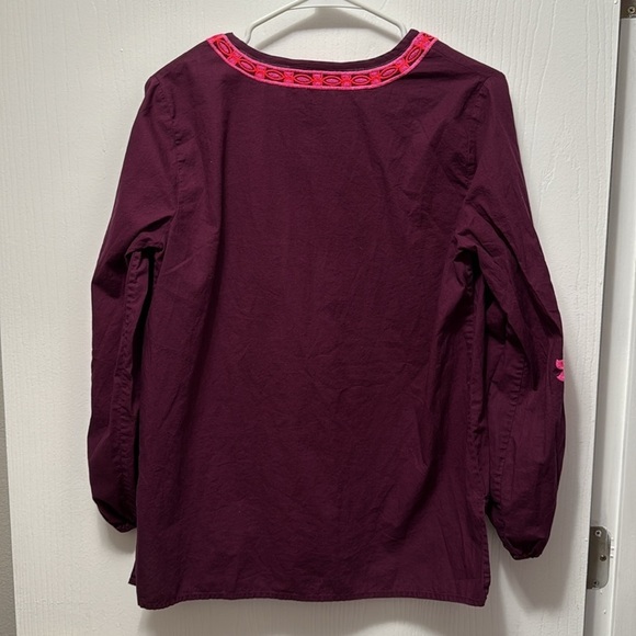 Lilly Pulitzer Coretta Tunic Cherry Ganache Embroidered Size Small - Picture 4 of 5